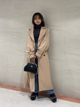 藤岡真央さん（レディース・154cm）の冬コーディネート