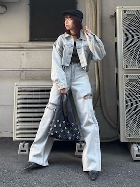 藤岡真央さん（レディース・154cm）の冬コーディネート