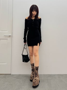 藤岡真央さん（レディース・154cm）の冬コーディネート