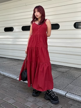 藤岡真央さん（レディース・154cm）の夏コーディネート