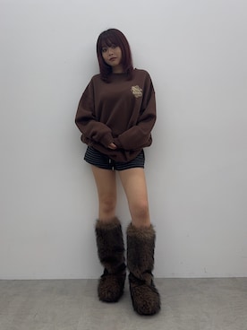 藤岡真央さん(レディース・154cm)の秋コーディネート