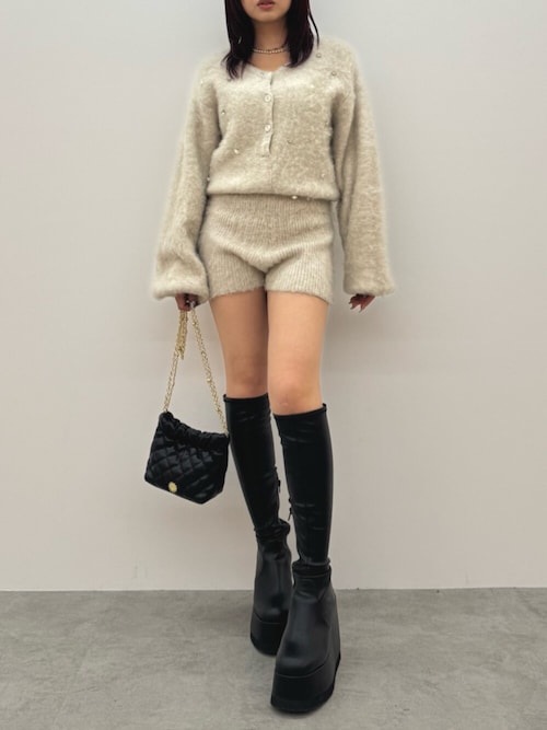 キルティングビジューチェーンミニBAG