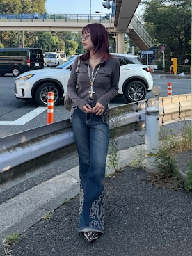 藤岡真央さん（レディース・154cm）の秋コーディネート