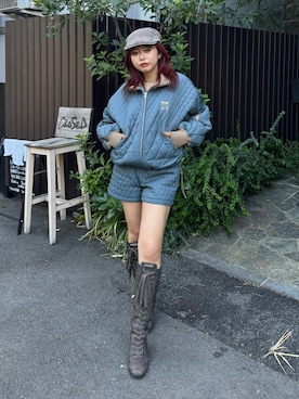 藤岡真央さん（レディース・154cm）の秋コーディネート