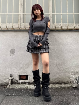 藤岡真央さん（レディース・154cm）の秋コーディネート