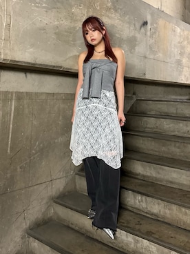 藤岡真央さん（レディース・154cm）の春コーディネート