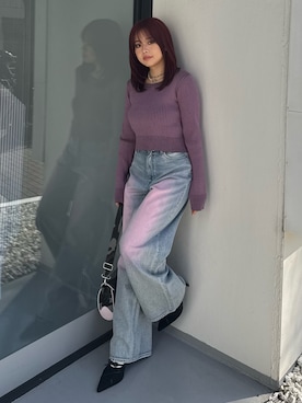 藤岡真央さん（レディース・154cm）の冬コーディネート