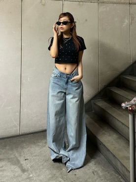 藤岡真央さん（レディース・154cm）の夏コーディネート