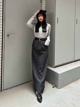 藤岡真央さん（レディース・154cm）の冬コーディネート