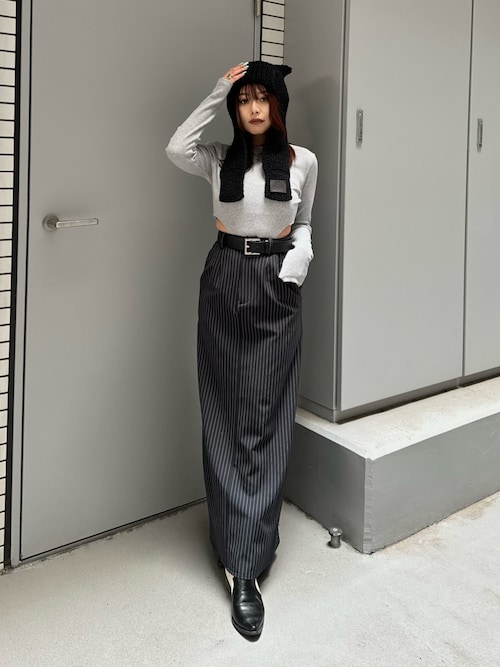 A-K-R-I-S ストライプ スカート
スカーフセット ADORE｜オーガンザストライプスカート | Rakuten Fashion(楽天