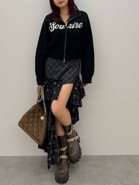 藤岡真央さん（レディース・154cm）の冬コーディネート