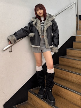 藤岡真央さん（レディース・154cm）の秋コーディネート