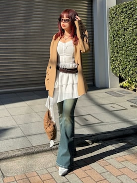 藤岡真央さん（レディース・154cm）の春コーディネート