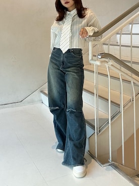 藤岡真央さん（レディース・154cm）の冬コーディネート