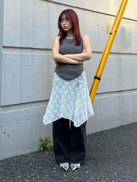 藤岡真央さん(レディース・154cm)の夏コーディネート