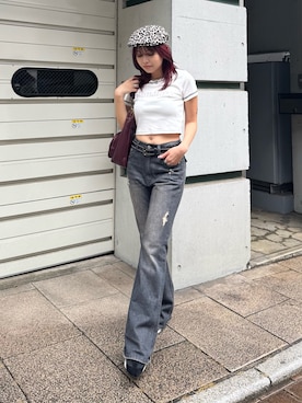 「夏服」｜藤岡真央さん（レディース・154cm）の夏コーディネート
