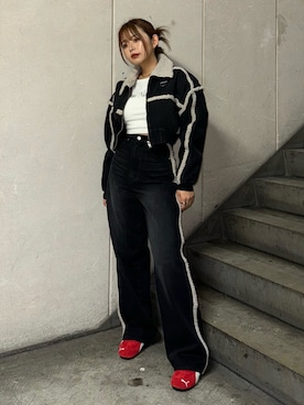 藤岡真央さん（レディース・154cm）の秋コーディネート