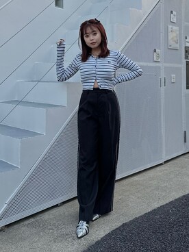 藤岡真央さん(レディース・154cm)の冬コーディネート