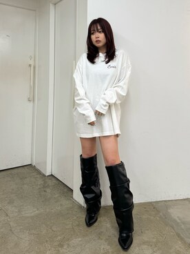 藤岡真央さん（レディース・154cm）の冬コーディネート