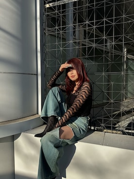 藤岡真央さん（レディース・154cm）の冬コーディネート