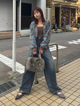 藤岡真央さん(レディース・154cm)の秋コーディネート