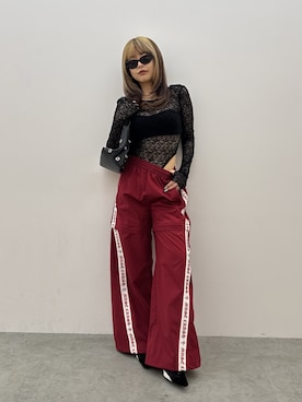 「EVRIS（エヴリス）のアイテム」を使った、藤岡真央さん（レディース・154cm）の夏コーディネート