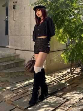 藤岡真央さん（レディース・154cm）の春コーディネート