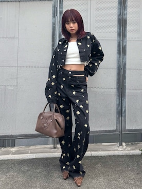 「EVRIS（エヴリス）のアイテム（ジャケット/アウター）」を使った、藤岡真央さん（レディース・154cm）の冬コーディネート