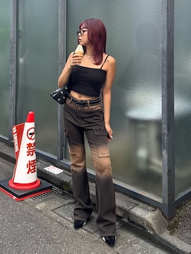 「アイテム（その他シューズ）」を使った、藤岡真央さん（レディース・154cm）の秋コーディネート