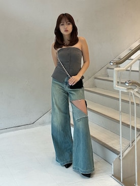 藤岡真央さん（レディース・154cm）の春コーディネート