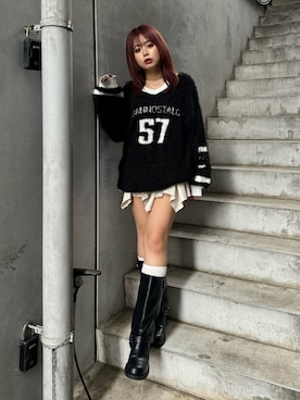 藤岡真央さん（レディース・154cm）の秋コーディネート