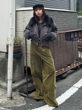 藤岡真央さん（レディース・154cm）の秋コーディネート