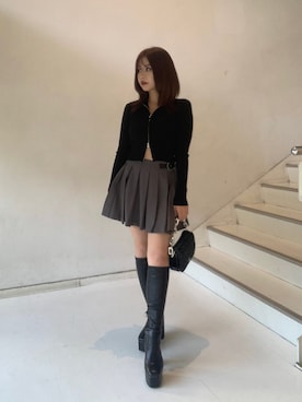 藤岡真央さん（レディース・154cm）の秋コーディネート