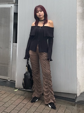 「EVRIS 」｜藤岡真央さん（レディース・154cm）の夏コーディネート