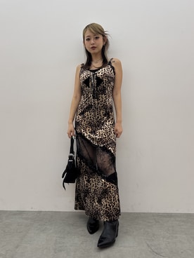 「EVRIS（エヴリス）のアイテム」を使った、藤岡真央さん（レディース・154cm）の夏コーディネート