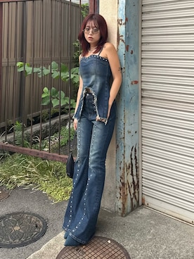 「EVRIS 」｜藤岡真央さん（レディース・154cm）の夏コーディネート