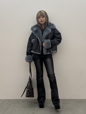 「EVRIS（エヴリス）のアイテム」を使った、藤岡真央さん（レディース・154cm）の夏コーディネート
