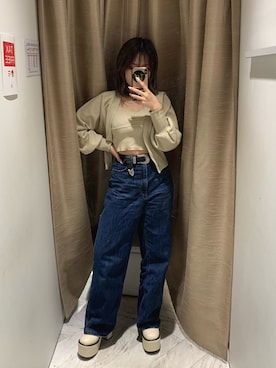 藤岡真央さん（レディース・154cm）の冬コーディネート