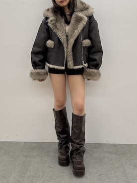 藤岡真央さん（レディース・154cm）の秋コーディネート