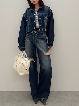 藤岡真央さん（レディース・154cm）の冬コーディネート