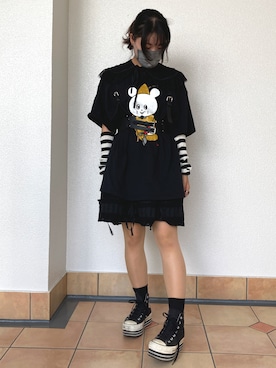 「アイテム（アームカバー、その他）」を使った、kinacochinさん（レディース・160cm）の秋コーディネート