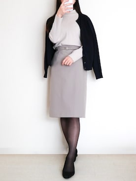「ページュ」｜umimumさん（レディース・163cm）の冬コーディネート