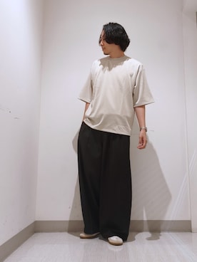 「tk.TAKEO KIKUCHI（ティーケータケオキクチ）のアイテム（トップス）」を使った、terashinさん（メンズ・178cm）の夏コーディネート