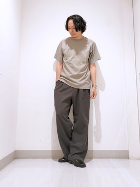 「tk.TAKEO KIKUCHI（ティーケータケオキクチ）のアイテム（パンツ）」を使った、terashinさん（メンズ・178cm）の夏コーディネート