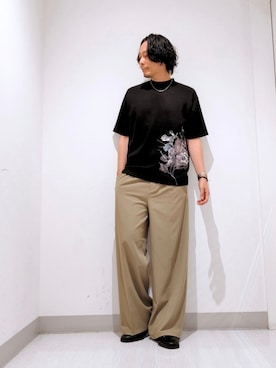 「tk.TAKEO KIKUCHI（ティーケータケオキクチ）のアイテム（トップス）」を使った、terashinさん（メンズ・178cm）の夏コーディネート