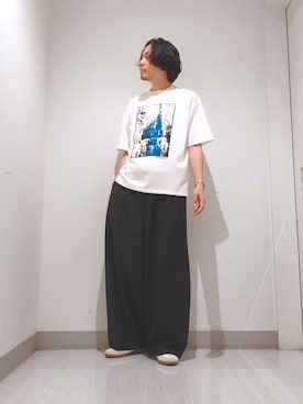 「tk.TAKEO KIKUCHI（ティーケータケオキクチ）のアイテム（トップス）」を使った、terashinさん（メンズ・178cm）の夏コーディネート