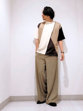 「tk.TAKEO KIKUCHI（ティーケータケオキクチ）のアイテム（トップス）」を使った、terashinさん（メンズ・178cm）の夏コーディネート