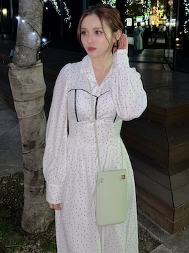 「RESEXXY（リゼクシー）のアイテム（シャツワンピース）」を使った、SANAさん（レディース・152cm）の冬コーディネート