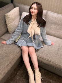 ツイードプリーツミニスカート【セットアップ着用可能