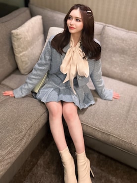「アイテム（テーラードジャケット）」を使った、SANAさん（レディース・152cm）の春コーディネート